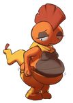  alpha_channel belly breasts butt clothing female lowkey nintendo non-mammal_breasts overweight pok&eacute;mon pok&eacute;mon_(species) scrafty solo video_games 