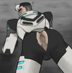  ! 1boy anus ass bara blush body_hair crotch hyakujuu-ou_golion looking_at_viewer male_focus solo_focus takashi_shirogane torn_clothes uncensored voltron voltron:_legendary_defender 