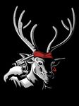  anthro antlers cervine deer gun handgun headband hooves horn mammal matthew_parsons parody pistol ranged_weapon revolver russian_roulette simple_background the_deer_hunter weapon 