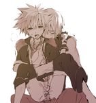  anal ass blush bottomless cum cum_in_ass cum_while_penetrated heart_eyes kingdom_hearts lifting male_focus orgasm penis riku sex sitting_on_person sora wince yaoi 