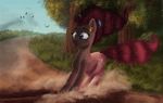  2018 earth_pony equine female feral friendship_is_magic grass hair horse mammal my_little_pony outside pinkie_pie_(mlp) pony sa1ntmax solo tree 