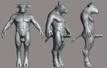  2011 3d_(artwork) 4_fingers abs anthro balls bovine cattle cloven_hooves digital_media_(artwork) digitigrade erection frenulum front_view glans grey_background hooved_fingers hooves horn humanoid_hands humanoid_penis isometric male mammal model model_sheet muscular muscular_male navel nipples nude penis realistic retracted_foreskin sculpt side_view simple_background solo standing t-pose tail_tuft tergos thick_neck three-quarter_view tuft turnaround uncut vein zbrush 