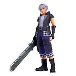  3d belt black_gloves boots game_model gloves highres hood hoodie keyblade kingdom_hearts kingdom_hearts_iii looking_at_viewer male_focus official_art open_clothes open_hoodie riku short_hair silver_hair simple_background solo square_enix standing v-neck zipper zipper_pull_tab 