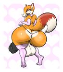  anthro balls big_balls big_butt big_penis butt canine dipstick_tail fox girly huge_butt huge_penis male mammal multicolored_tail penis quote_(quotefox) quotefox 