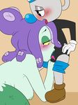  2017 animate_inanimate better_version_at_source blush breasts cala_maria cephalopod clothing cup cuphead_(game) dannie-20nine duo fellatio female gloves gorgon humanoid humanoid_on_humanoid hybrid male male/female marine merfolk mugman nipples not_furry object_head octopus open_mouth oral penis sex snake_hair straw tentacle_hair tentacles tongue video_games 