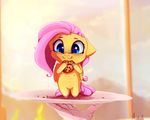  2018 blush chibi cookie duo equine female fluttershy_(mlp) food freckles friendship_is_magic hair hi_res long_hair mammal miokomata my_little_pony pegasus pink_hair smile solo_focus wings 