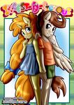  2018 aged_up anibaruthecat anthro anthrofied blush brother brother_and_sister brown_hair clothed clothing dress duo equine female friendship_is_magic hair hi_res horn long_hair looking_at_viewer mammal my_little_pony pegasus pound_cake_(mlp) pumpkin_cake_(mlp) shirt sibling sister smile text unicorn wings 