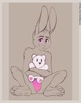  4_toes anthro briefs bulge clothing crossed_arms cub lagomorph male mammal plushie purple_eyes rabbit shiuk solo spread_legs spreading teenager toes underwear young 