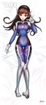  absurdres acronym animal_print arm_at_side artist_name bangs bed_sheet blue_bodysuit bodysuit bracer breasts brown_eyes brown_hair bunny_print character_name clothes_writing covered_navel d.va_(overwatch) dakimakura facepaint facial_mark full_body gloves head_tilt headphones high_collar highres jjickjjicke long_hair looking_at_viewer lying on_back overwatch parted_lips pilot_suit pink_lips ribbed_bodysuit shoulder_pads signature skin_tight small_breasts smile solo swept_bangs thigh_gap tongue tongue_out whisker_markings white_background white_gloves 
