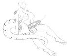  anthro balls barbed_penis breasts cum cumshot dewclawpaw dickgirl ejaculation erection intersex knot markings masturbation nipple_piercing nipples nude orgasm penis piercing reptile scalie smile snake solo voluptuous 