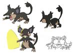  alolan_rattata black_fur fur mammal model_sheet official_art pok&eacute;mon_(species) red_eyes rodent 