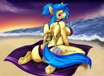  2017 absurd_res anthro beach beach_towel breasts butt clothing equine fan_character female feral hi_res horse looking_at_viewer mammal my_little_pony outside pegasus pony seaside silvia_windmane solo swimsuit theecchiqueen tongue tongue_out underhoof water wide_hips wings 