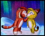  blush cat cesar23 cheetah chibi comission cute feline ice invalid_tag leo_and_tig leoandtig love male male/male mammal moon russian series show snow star television tiger winter 