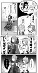  absurdly_long_hair ahoge animal animal_on_head bird bird_on_head blush_stickers bow breasts bridal_gauntlets chaldea_uniform chibi cleavage comic commentary_request dress ei_ei_okotta? fate/grand_order fate_(series) feather_trim fujimaru_ritsuka_(female) gameplay_mechanics glasses greyscale hair_bow hair_ribbon heart highres hood hoodie long_hair long_sleeves mash_kyrielight monochrome multiple_girls necktie on_head open_mouth pekeko_(pepekekeko) pipimi pointy_ears poking poptepipic popuko ribbon school_uniform semiramis_(fate) serafuku side_ponytail sidelocks strapless strapless_dress translated twintails unamused very_long_hair 