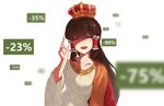  ^_^ ^o^ brown_hair closed_eyes collarbone commentary cosplay crown drmzed facing_viewer gabe_newell gabe_newell_(cosplay) hair_tubes hakurei_reimu highres jesus jesus_(cosplay) long_hair meme sale shaded_face smile solo steam_(platform) touhou very_long_hair |d 
