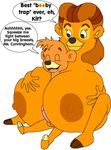  areola between_breasts big_breasts breasts cub disney female huge_breasts hyper hyper_breasts kit_cloudkicker male nipples penis plain_background rebecca_cunningham talespin unknown_artist white_background young 