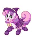  2018 alpha_channel bobdude0 clothing equine female friendship_is_magic hair hat hi_res horn mammal multicolored_hair my_little_pony open_mouth simple_background solo sweetie_belle_(mlp) transparent_background two_tone_hair unicorn young 