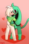  &lt;3 2018 absurd_res alex_(carpetwurm) anthro asriel_dreemurr balls blush bottomless butt caprine carpetwurm cat clothed clothing digital_media_(artwork) embarrassed erection feline freckles frottage fur goat green_fur hi_res hoodie horn hug humanoid_penis hybrid lagomorph long_ears looking_at_viewer looking_back male male/male mammal open_mouth partially_clothed penis purple_eyes rabbit raised_tail red_eyes sex shirt simple_background standing uncut undertale video_games white_fur 