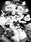  2018 ahegao amphibian boo bulge clothed clothing comic english_text eyes_closed flora_fauna forced galgard goomba grope group hat human licking looking_pleasured male mammal mario_bros moan monochrome nintendo nipple_lick nipples oral piranha_plant plant rape sitting speech_bubble text thong toad tongue tongue_out topless video_games 