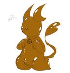  2018 3_fingers anthro bulge collar cometchu digital_drawing_(artwork) digital_media_(artwork) drone eyeless hi_res kneeling male mammal mouthless nintendo nude pok&eacute;mon pok&eacute;mon_(species) raichu rodent rubber shiny simple_background solo text video_games white_background 