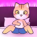  blush cat clothed clothing feline male mammal tapio_chatarozawa topless underwear working_buddies! あいだ_(artist) 