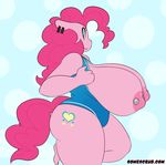  2016 anthro anthrofied areola big_breasts breasts cutie_mark earth_pony equine erect_nipples fan_character female flashing friendship_is_magic hi_res horse huge_breasts hugtastic_pinkie_pie mammal my_little_pony nipple_piercing nipples piercing pinkie_pie_(mlp) pony solo somescrub 