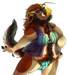  bikini boar body_hair bulge clothing hair happy_trail hybrid mammal porcine red_hair swimsuit toma zubuzz 