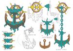  anchor dhelmise model_sheet nintendo official_art pok&eacute;mon pok&eacute;mon_(species) seaweed video_games 