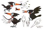  avian model_sheet nintendo official_art pok&eacute;mon pok&eacute;mon_(species) seeds trumbeak video_games 