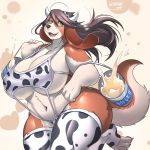  anthro big_breasts bikini breasts canid canine canis clothing dog female huge_breasts looking_at_viewer mammal nipple_bulge ocaritna open_mouth overweight overweight_female sling_bikini smile solo swimsuit thick_thighs 