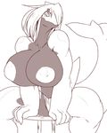  anthro big_breasts breasts cetacean clothed clothing fdokkaku female huge_breasts looking_at_viewer mammal marine mostly_nude multicolored_skin muscular muscular_female nipples orca sitting solo suggestive topless two_tone_skin whale 