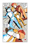  after_sex anthro balls canine comic feline fox kissing kojiyoung male male/male mammal penis red_panda shizumi_aoki tiger tolok wavemaster 