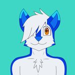  animated anthro blue_fur canine djcoyoteguy fur girly licking male mammal multicolored_fur screen_lick tongue tongue_out whire_hair white_fur wolf 