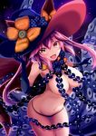  :d abigail_williams_(fate/grand_order) abigail_williams_(fate/grand_order)_(cosplay) animal_ears ass_visible_through_thighs bare_shoulders black_bow black_gloves black_hat black_panties blush bow breasts bright_pupils cleavage cosplay cowboy_shot ears_visible_through_hair elbow_gloves eyebrows_visible_through_hair fate/grand_order fate_(series) fox_ears fox_tail gloves hand_on_headwear hand_up hat hat_bow large_breasts leaning_forward long_hair looking_at_viewer looking_back navel open_mouth orange_bow panties pink_eyes revealing_clothes saboten_teishoku shiny shiny_hair smile solo standing star star_print stomach tail tamamo_(fate)_(all) tamamo_no_mae_(fate) tentacles thigh_gap thighs underwear witch_hat 