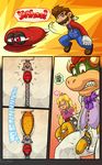  ! 2018 abstract_background assisted_exposure blonde_hair blue_eyes blush bowser cappy_(mario) clothed clothing cock_ring comic conditional_dnp dress facial_hair female foreskin grumpyvulpix hair horn humanoid_penis koopa long_hair looking_at_penis male mario mario_bros mustache nintendo overalls partially_clothed penis penis_through_fly poking_out princess_peach red_eyes red_hair scalie suit unretracted_foreskin video_games wardrobe_malfunction zipper 