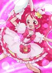  blush cure_whip long_hair magical_girl pink_eyes pink_hair precure ribbon smile twintails 