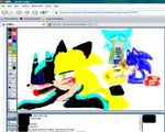  crossover nintendo pikachu pokemon sonic_team sonic_the_hedgehog sonichu 