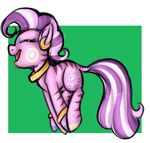  2018 absurd_res cutie_mark ear_piercing equine eyes_closed female feral hair hi_res mammal multicolored_hair my_little_pony open_mouth piercing solo toodledipsy two_tone_hair 