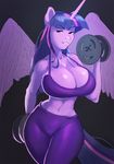  2018 anthro breasts cleavage clothed clothing equine female friendship_is_magic hair holding_object horn long_hair maarthul mammal my_little_pony solo twilight_sparkle_(mlp) winged_unicorn wings 