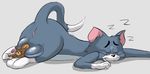  2016 anus balls cat feline grandschemetheme jerry_(tom_&amp;_jerry) male mammal mouse rodent sleeping tom_(tom_&amp;_jerry) tom_and_jerry 