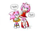  amy_rose anthro clothing dialogue duo english_text female finikart gloves hedgehog mammal rosy_the_rascal signature simple_background sonic_(series) text video_games 