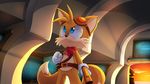  anthro canine clothing fox gistmellow gloves hi_res male mammal miles_prower signature solo sonic_(series) sonic_boom video_games 