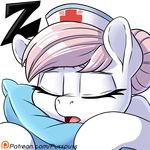  2017 alpha_channel digital_media_(artwork) earth_pony equine eyelashes eyes_closed female friendship_is_magic hair hat horse mammal my_little_pony nurse_hat nurse_redheart_(mlp) open_mouth patreon pillow pink_hair pony pusspuss reaction_image simple_background sleeping solo transparent_background 