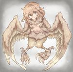  1girl feathered_wings feathers female harpy monster_girl navel original pippi_(artist) smile solo wings 