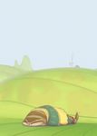  ! 2018 anthro clothed clothing cornflakes_(character) derek_hetrick female field landscape lying on_front reptile scalie sleeping slightly_chubby snake tsuchinoko yokai 