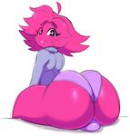  2018 absurd_res big_butt bulge butt clothing girly hi_res huge_butt humanoid lipstick looking_at_viewer makeup male not_furry panties pink_girl simple_background sssonic2 thick_thighs underwear voluptuous white_background wide_hips 