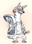  aardwolf anime hyena male mammal mask nobby_(artist) pack_street pillow wolter_(weaver) 
