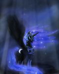  2012 ankard armor cosmic_hair cosmic_tail digital_media_(artwork) equine female feral friendship_is_magic horn mammal my_little_pony nightmare_moon_(mlp) simple_background solo standing teal_eyes winged_unicorn wings 