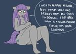  2015 anthro anthrofied areola big_breasts blush breasts covering covering_self earth_pony english_text equine female friendship_is_magic horse mammal maud_pie_(mlp) my_little_pony nipples nude pony solo somescrub text 