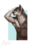  2018 anthro blue_eyes canine digital_media_(artwork) mammal rakan scar thescarletartist were werewolf wolf 
